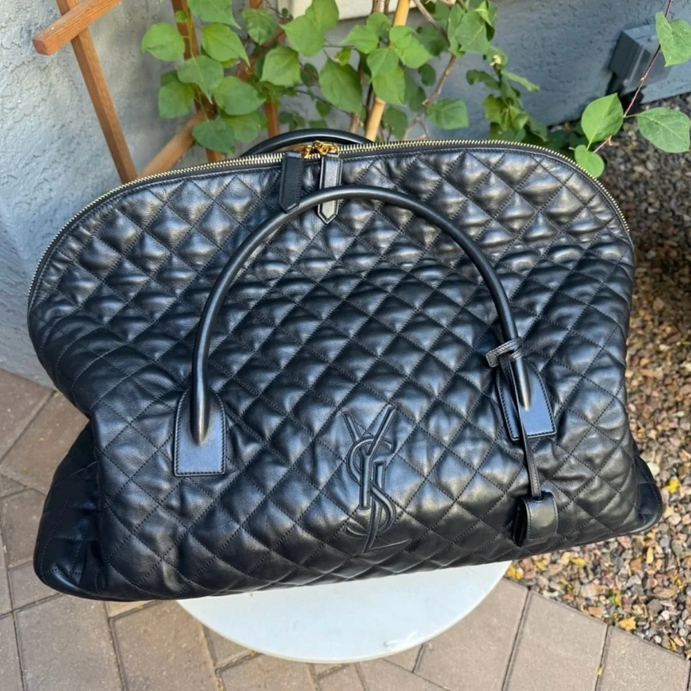 🔥 YSL - Saint Laurent ES Giant Travel Weekender Bag in quilted leather - Picture 4 of 15
